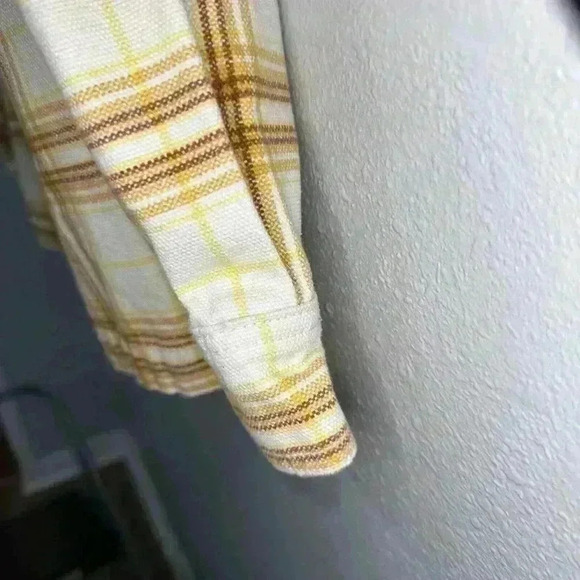 Urban Outfitters Vera Yellow Plaid Twill Hooded Full Zip Jacket Size XS - Picture 7 of 15